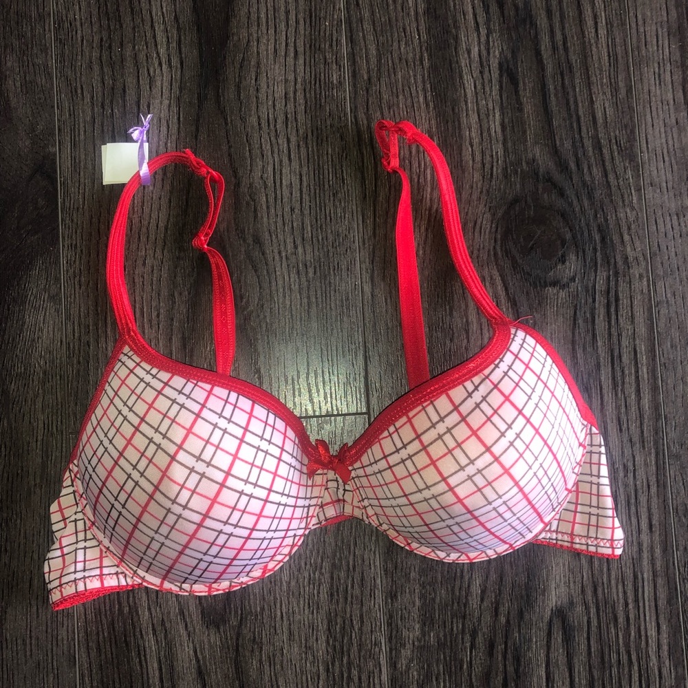 VM Plaid red T-shirt bra 36C